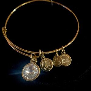 Alex & Ani Gold Bangle Bracelet w/Infused Energy